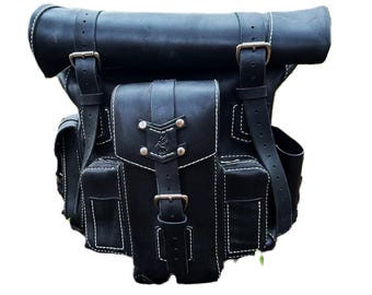 Handmade leather backpack