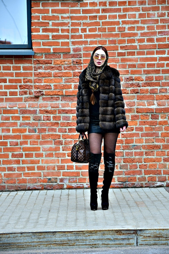 Leather skirt fur coat 2025