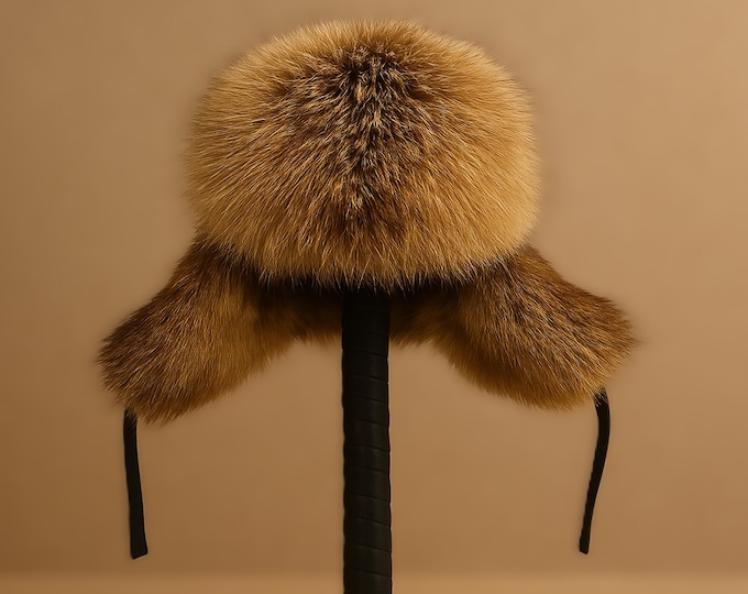 Luxury Natural Fox Fur Winter Hat
