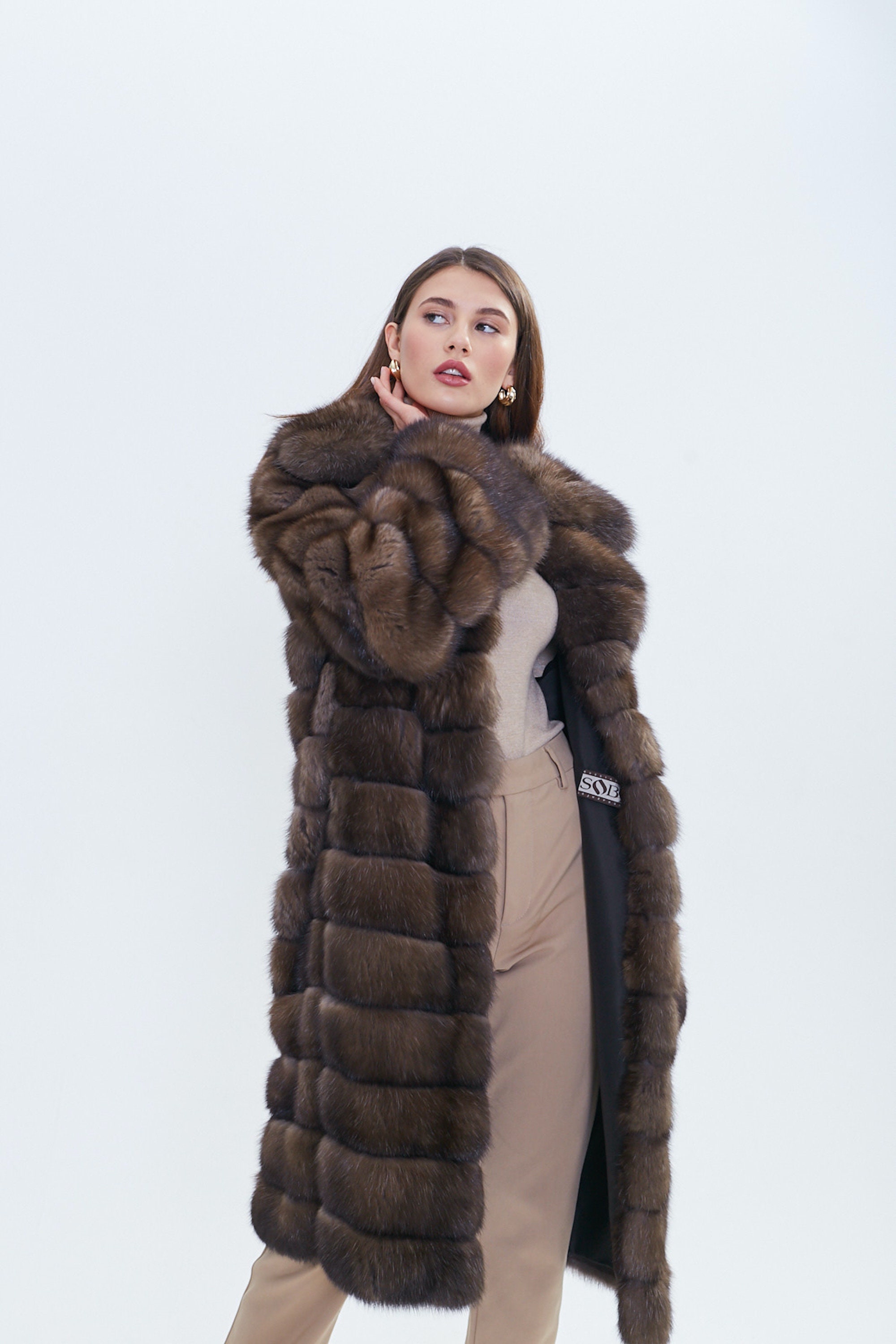 Winter fur coat, Russian sable fur