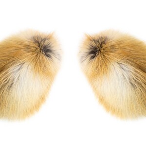 Luxurious Women's Fox Fur Mittens – Cozy & Elegant Winter Accessory