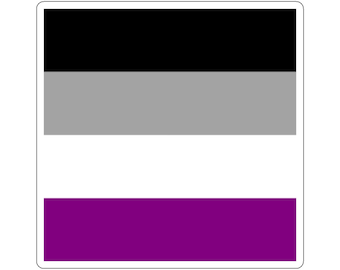 Asexual Flag Kiss-Cut Sticker LGBTQ+ Ace