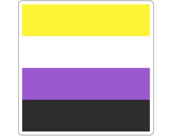 Nonbinary Flag Kiss-Cut Sticker LGBTQ+