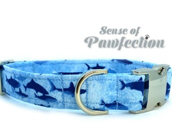 Shark Oceanic Blue Dog Collar