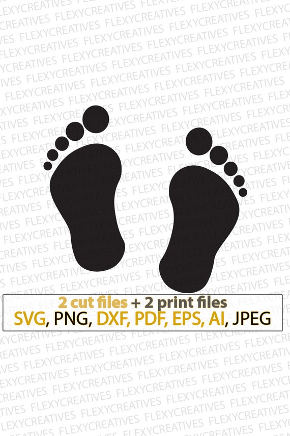 Download Baby Footprints Svg Baby Vector Prints Clipart Cut File Etsy