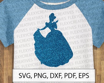 Cinderella SVG, Vector, Clipart, Cut File, Disney Princess shirt Clip Art, Disney shirt svg, cricut Cinderella png, DXF, pdf, EPS #ts-16