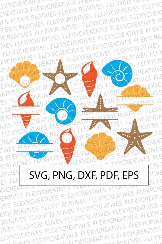 Download Visual Arts Sea Shell Svg Silhouette Png Pdf Sea Shells Monogram Svg Dxf Sea Life Cricut Mermaid Shell Cut File Eps Vc 82 Star Fish Svg Vector Craft Supplies Tools