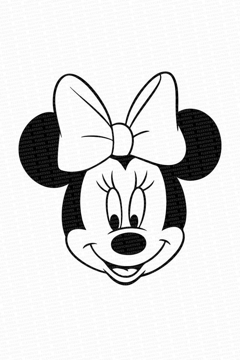 Mini mouse Vector Clipart Cut File Minnie Mouse Clip Art 