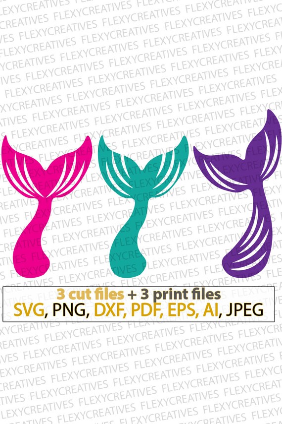 Download Mermaid Tail Svg Mermaid Tails Mermaid Scales Tails Fish Etsy