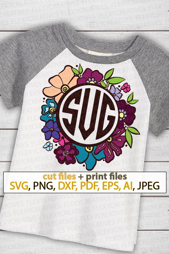 Download Flower Monogram Tshirt Svg Floral Monogram Svg Floral Custom Etsy