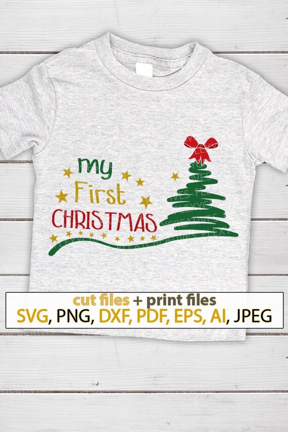 Download My First Christmas Svg Quotes Shirts With Sayings Stamp Etsy