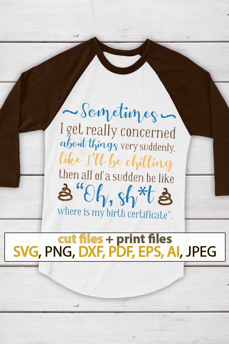 Download Sometimes I get really concerned SVG funny shirts with sayings | Etsy