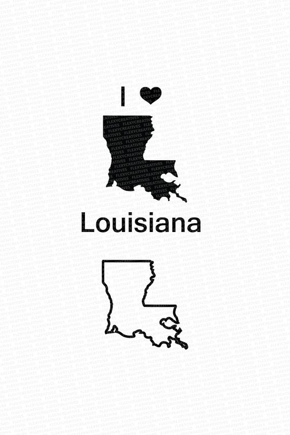 Louisiana Vector State Clipart Louisiana Clip Art Louisiana Etsy