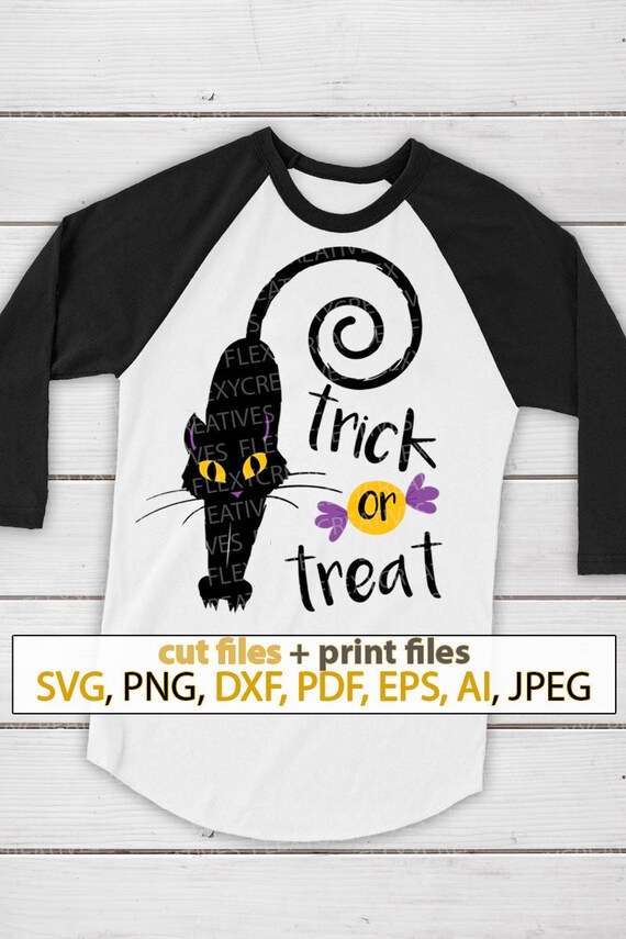 Download Trick Or Treat Cat Svg Halloween Svg Cat Shirt Svg Halloween Etsy PSD Mockup Templates