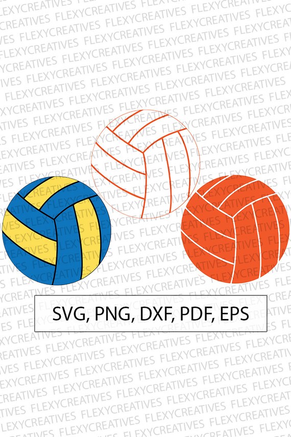 3 Volleyball Svg Volleyball Vector Clipart Cut File Etsy