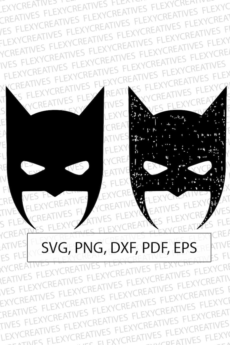 Batman SVG Grunge Batman Mask Svg Vector Clipart Cut File Etsy
