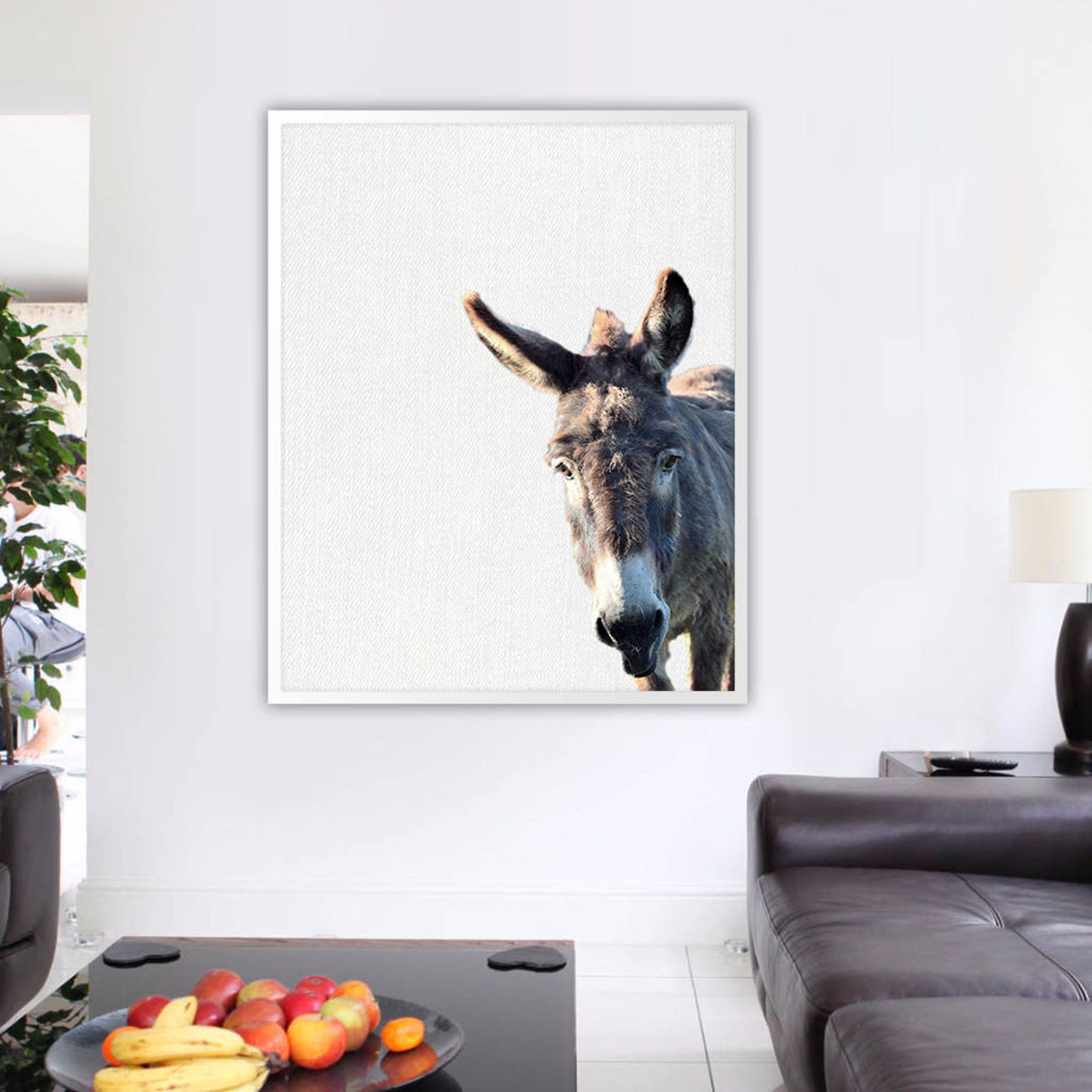 Donkey Wall Art / Donkey Home Decor / Donkey Print / Donkey / Etsy