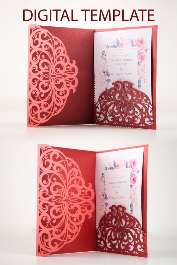 Download Craft Supplies Tools Casamento Vc 281 Eifel Lace Pocket Laser Cut Wedding Quinceanera Card 5x7 Eiffel Tower Invitation Pocket Envelope Svg Tri Fold Template Drawing Drafting