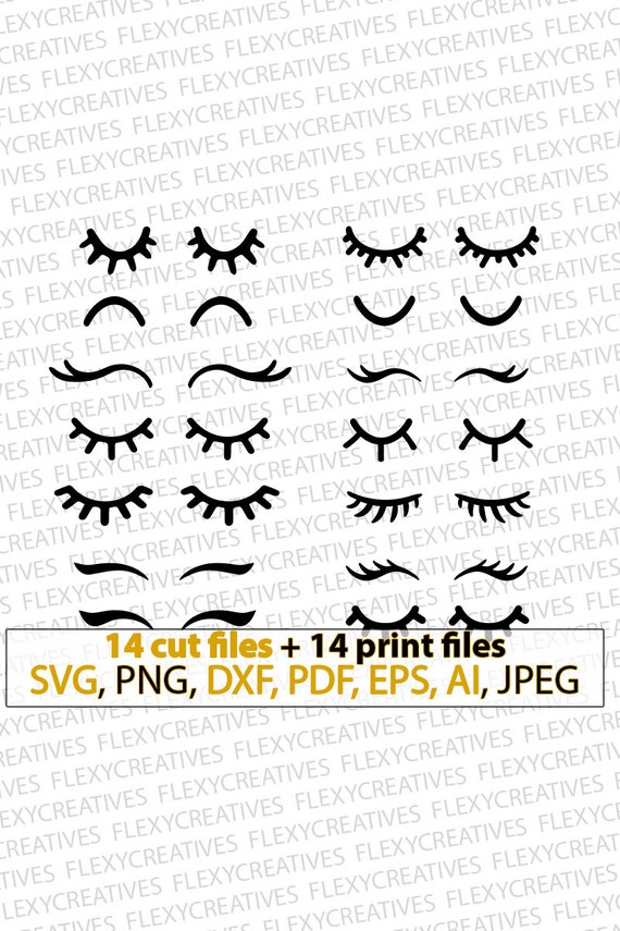Download Eyelashes Svg Eyelashes Unicorn Vector Clipart Cut File Etsy
