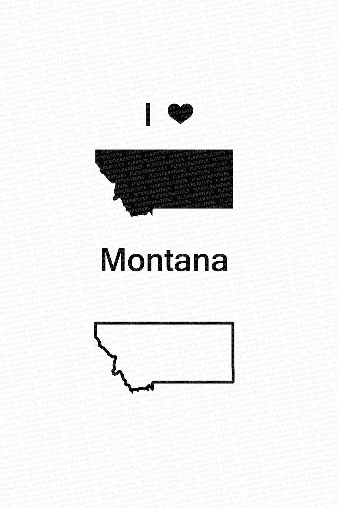 Montana Vector State Clipart Montana Clip Art Montana Map - Etsy