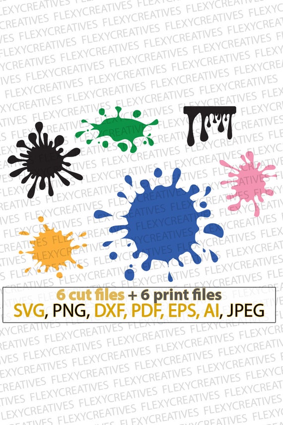 paint splatter svg vector