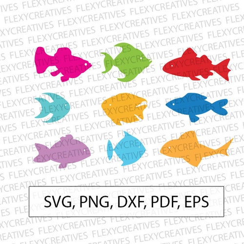 Colorful Fish Svg Fishes Svg Png Dxf Eps Pdf - Etsy