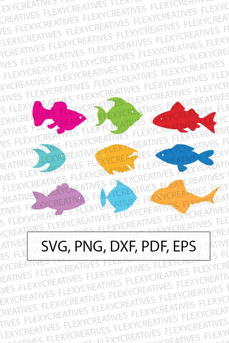 Fish SVG cute fish svg fishing marine ocean life Vector image 1