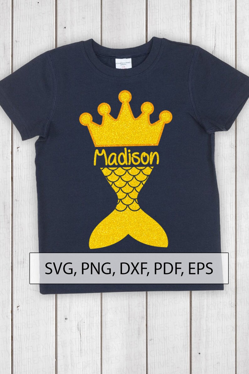 Download Мermaid crown SVG monogram mermaid shirt Cut File mermaid ...