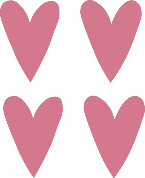 No Holes Heart Shape Earrings Svg Hearts With Holes Pendant Etsy