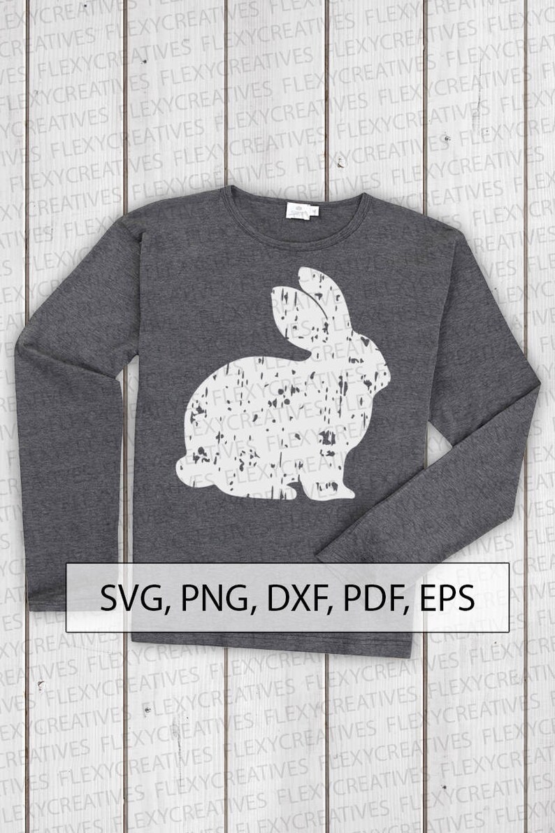 Download Grunge Bunny SVG Easter bunny shirt Vector Cut File easter ...