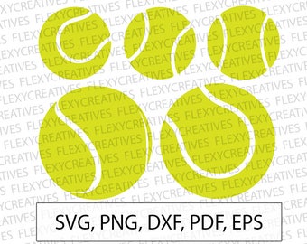 Tennis SVG, Tennis ball Vector, Clipart, Cut File, Tennis Clip Art,  Cricut, Tennis png, DXF, pdf, EPS FlexyCreatives #vc-33