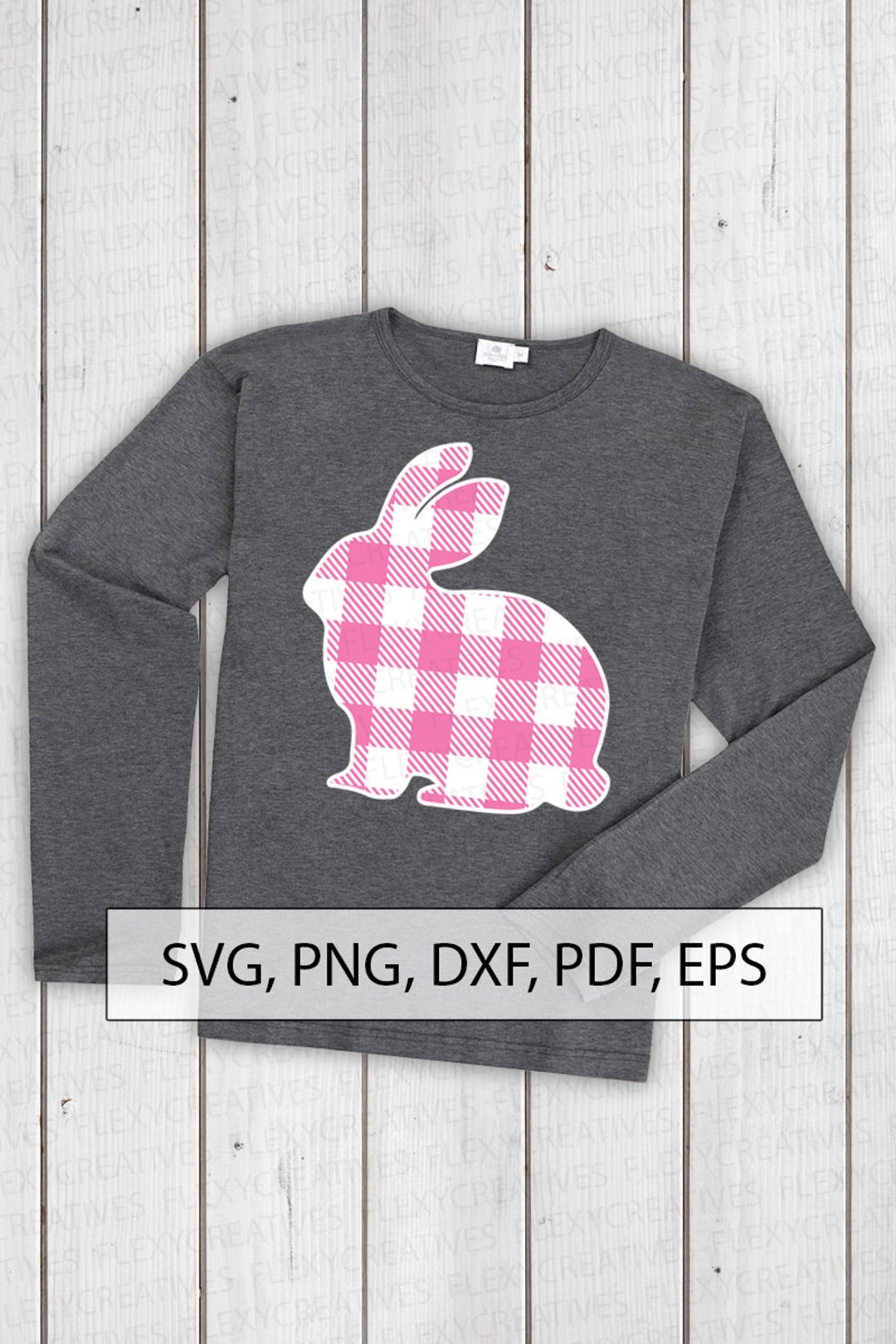 Plaid Bunny SVG Plaid Bunny Shirt Vector Cut File Easter - Etsy