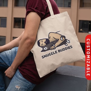 Cat Daddy Tote Bag | Lightweight Canvas Tote Bag | Cat Dad Bag | Cotton Shoulder Bag | Grocery Shopping Bag | Cat Tote Bag For Men