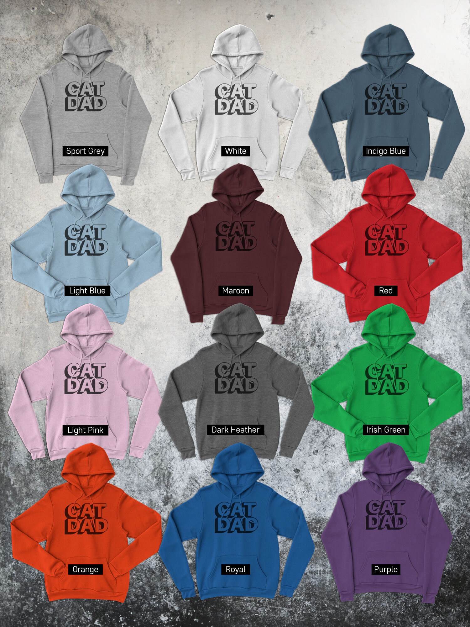 Cat Dad Old Man And Fluffy Cats Personalized Hoodie Sweatshirt