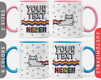 Personalized Purride Cat Mug | Custom LGBTQ+ Pride Gift