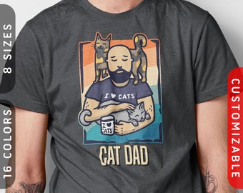 Cat Daddy: Inner Peace Jersey T-Shirt | Personalized Cat Dad Shirt | Best Cat Dad Ever Tee | Cat Lover Gift | Customizable Shirt For Him