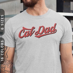 Papá gato: camiseta de estilo vintage / camiseta de gato con tipografía retro / camiseta vintage de los años 60 / camiseta para amantes de los gatos / camiseta del día del padre / regalo para papá gato