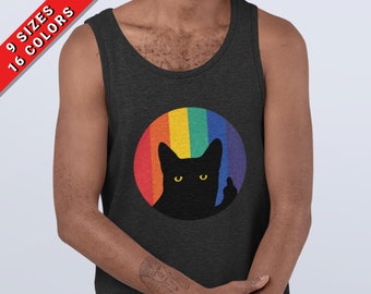 Middle Finger Cat in Rainbow Circle Unisex 3/4 Sleeve Raglan | Etsy