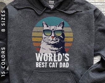 Cat Dad Hoodie | Vintage Style Cat Lover Gift