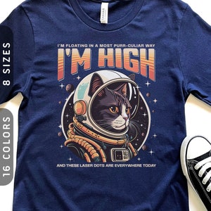 Space Cattity Jersey T-Shirt | Cat Mom and Dad Shirt | David Bowie: Space Oddity Tribute Shirt | Catstronaut Space Cat Tshirt | Stoner Shirt