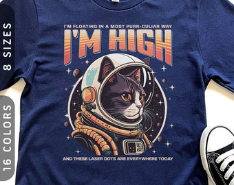 Space Cattity Jersey T-Shirt | Cat Mom and Dad Shirt | David Bowie: Space Oddity Tribute Shirt | Catstronaut Space Cat Tshirt | Stoner Shirt