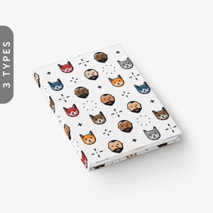 Journal des chats et des barbes | Carnet cartonné | Carnet de notes chat | Journal intime pour les papas chats | Agenda pour homme | Journal drôle de motifs de chats