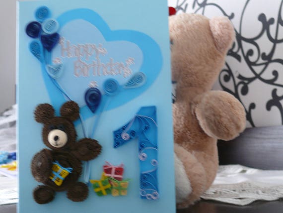 Carte De Garcon 1ere Carte De Joyeux Anniversaire De Bebe Etsy France