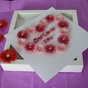 Quilling wall art &quot;GOD LOVES YOU&quot;, Quilling art, 3D Quilling, Quiller wall art, 3D flower, Nice gift, Quilling home decoration