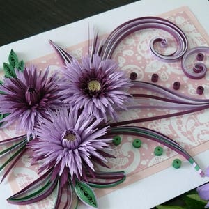 Grußkarten, Quilling Carts, Hochzeitsgruß, Geburtstagskarte, Papierstreifen, 3D Quilling, DIY, Muttertagskarte, Mutterkarte, Geschenk Mama