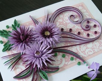 Tarjetas de Felicitación, Carros de Quilling, Saludo de Boda, tarjeta de cumpleaños, rayas de papel, quilling 3D, bricolaje, tarjeta del Día de la Madre, tarjeta madre, regalo mamá