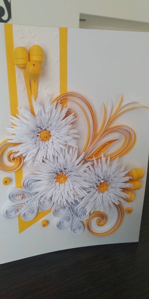 Quilling Card Greeting Quilling Card Quiled Card Wedding Etsy