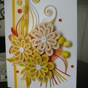 Cartão de saudação quilling, cartão quilling, cartão de casamento, cartão de aniversário, cartão de aniversário. Presente para a mãe, cartão de dia das mães, mãe, presente legal para a mãe