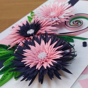 Quilling card, greeting card,  nice gift,quilling greeting card, 3d flowers, 3d quilling, Mother’s Day card, creative gift, creative present