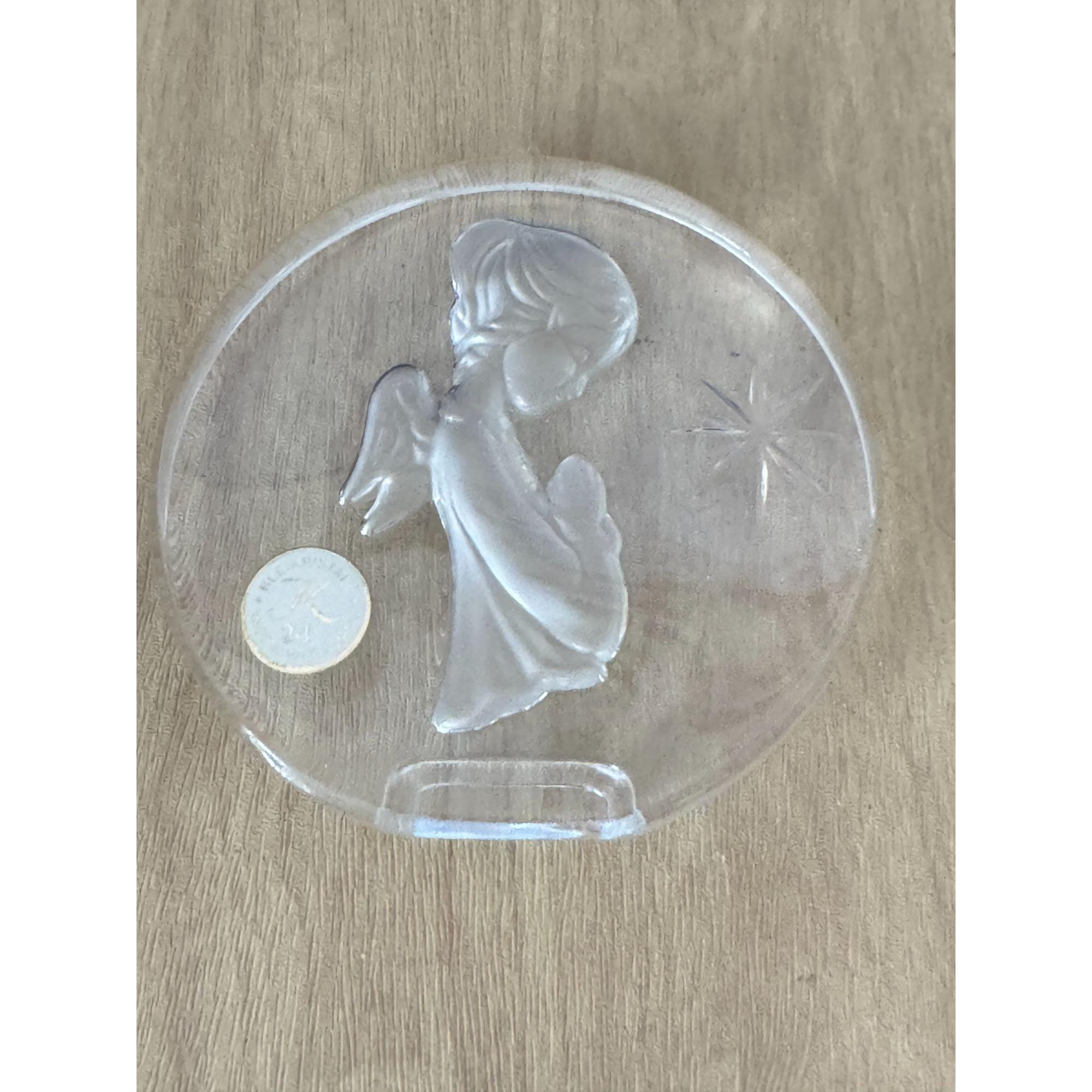 VTG Bleikristall ドイツ 24% クリスタルガラス 祈る天使の彫刻